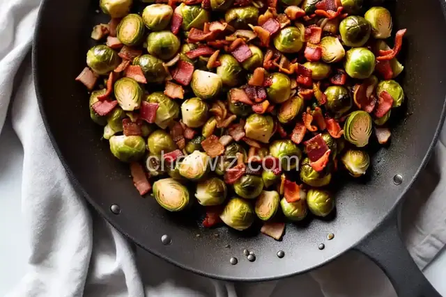 Sautéed Brussels Sprouts with Bacon and Onions