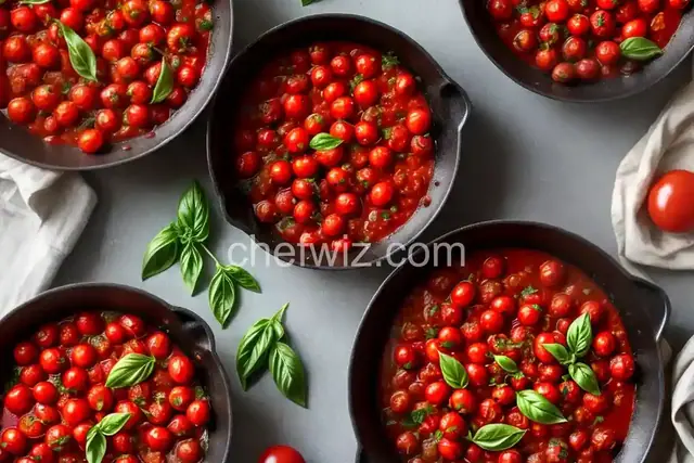 Sautéed Cherry Tomatoes with Garlic and Basil