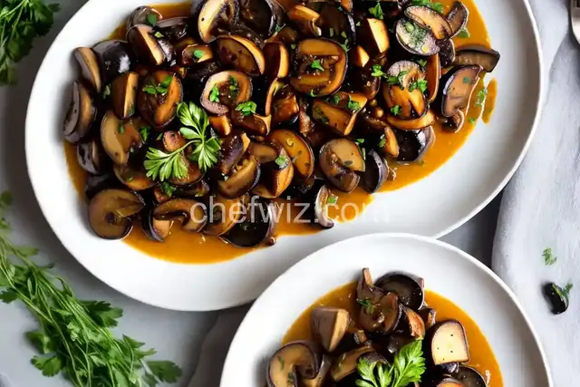 Saut�ed Eggplant and Mushrooms with Herbs