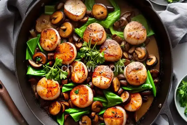 Sauteed Mushrooms and Scallops