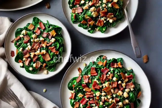 Sauteed Spinach with Bacon and Onions