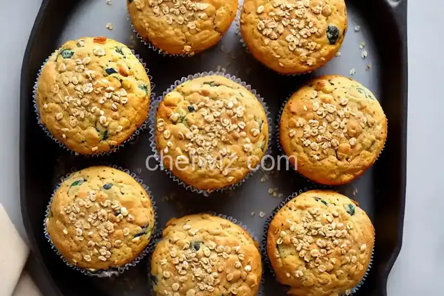 Savory Sausage, Cheese and Oat Muffins