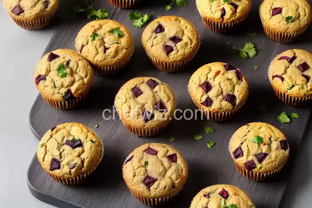 Savoury Beet Muffins