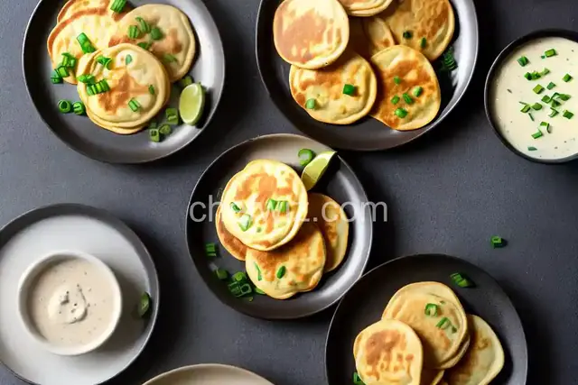 Scallion Pancakes With Chili-Ginger Dipping Sauce