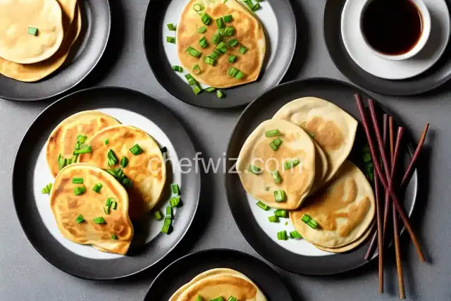 Scallion Pancakes with Ginger Dipping Sauce