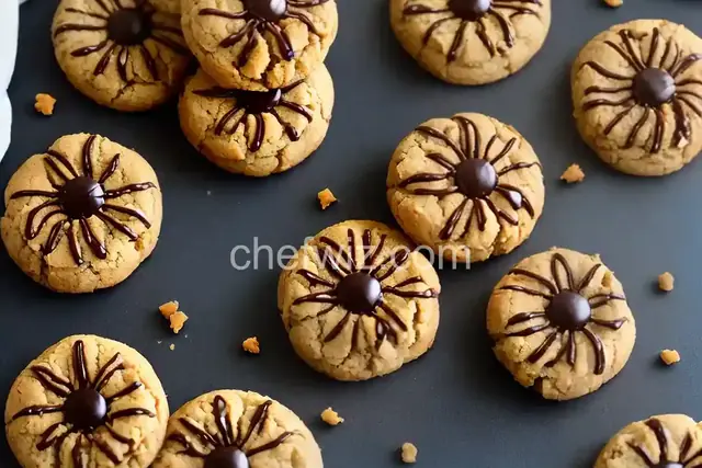 Scary Peanut Butter Spider Cookies