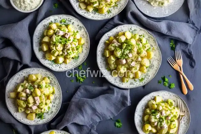 Schwabischer Kartoffelsalat (German Potato Salad - Swabian-Style)