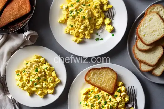 Scrambled Eggs with Sausage and Cornbread