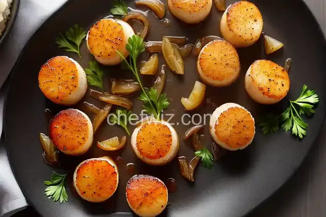 Sea Scallops with Caramelized Onion