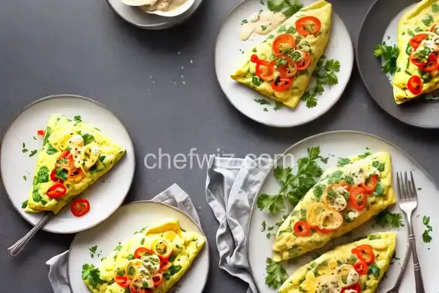 Seafood Omelets with Creamy Cheese Sauce