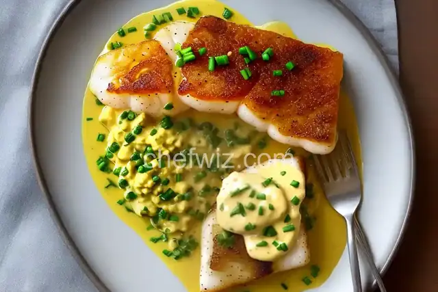Seared Cod with Chive Butter Sauce