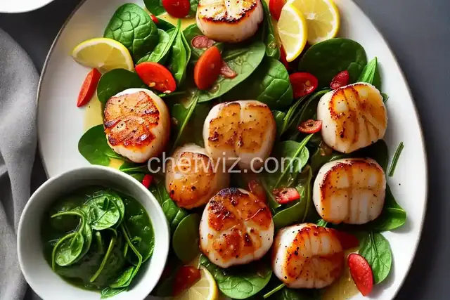 Seared Scallops With Indian Spinach Recipe