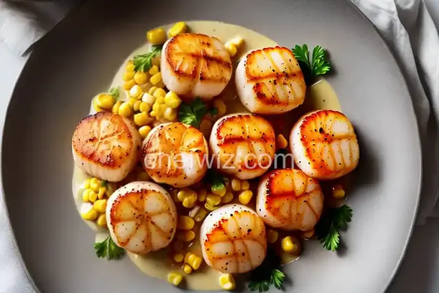 Seared Scallops with Corn Cream