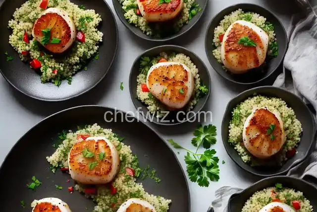 Seared Scallops with Israeli Couscous Recipe