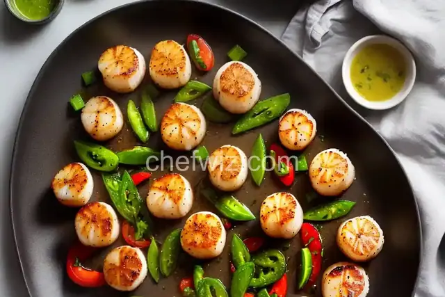 Seared Scallops with Jalapeno Vinaigrette