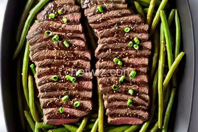 Seared Steak and Green Beans with Herbed Butter