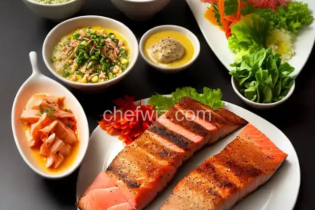 Seared Tuna, Yellowtail and Salmon with Three Dipping Sauces