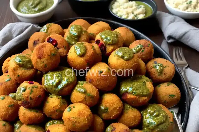 Second Day Fried Stuffing Bites with Cranberry Sauce Pesto