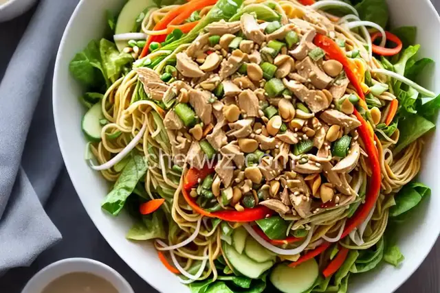 Serious Salads: Asian Chicken Noodle Salad with Ginger-Peanut Dressing Recipe