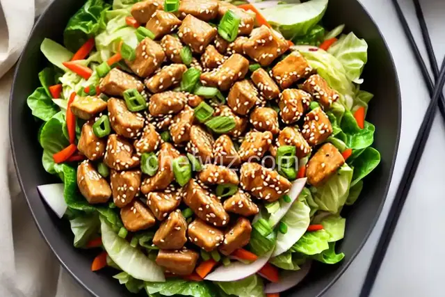 Sesame Chicken and Cabbage Salad