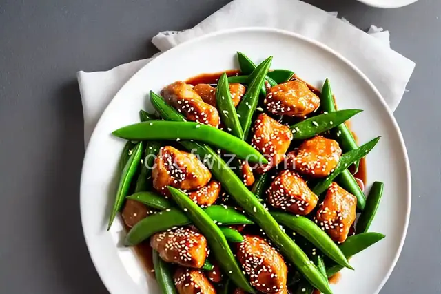 Sesame Chicken with Snow Peas
