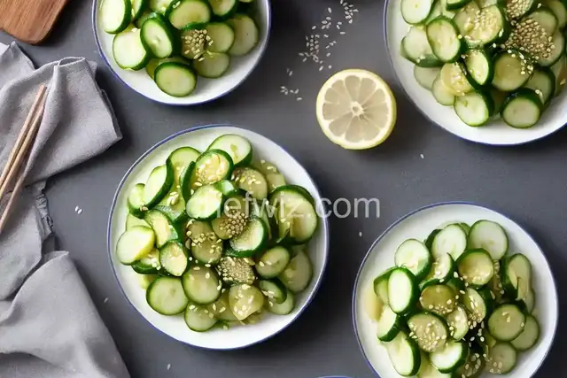 Sesame-Lemon Pickled Cucumbers