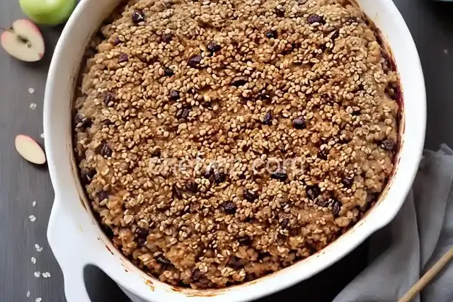 Sesame Oat Apple Crisp