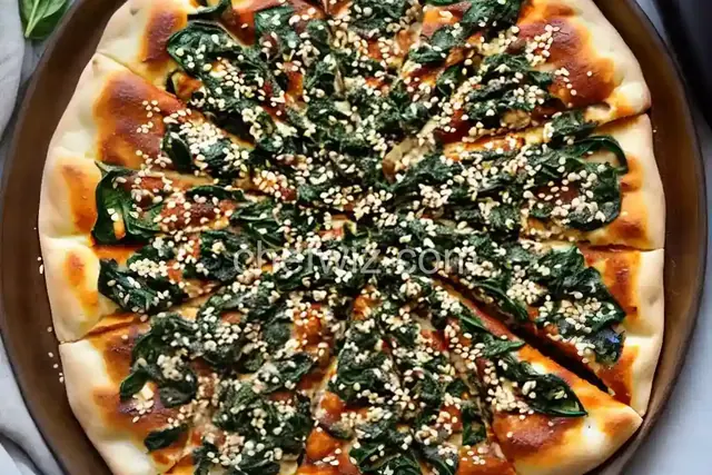 Sesame White Pizza with Spinach
