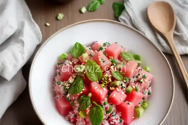 Sesame-and-Soy Watermelon Poke
