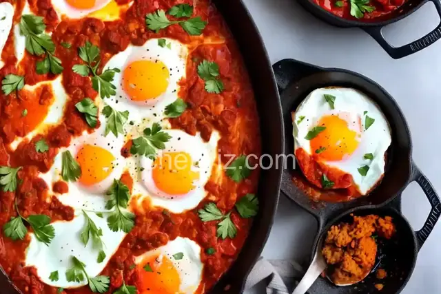 Shakshuka (North African–Style Poached Eggs in Spicy Tomato Sauce) Recipe