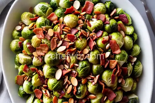 Shaved Brussels Sprouts with Bacon and Almonds