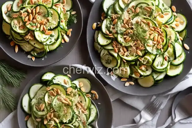 Shaved Zucchini Salad with Parmesan Pine Nuts