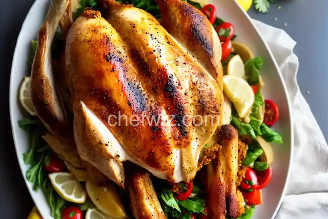 Shawarma Roast Chicken With Shallots and Lemons
