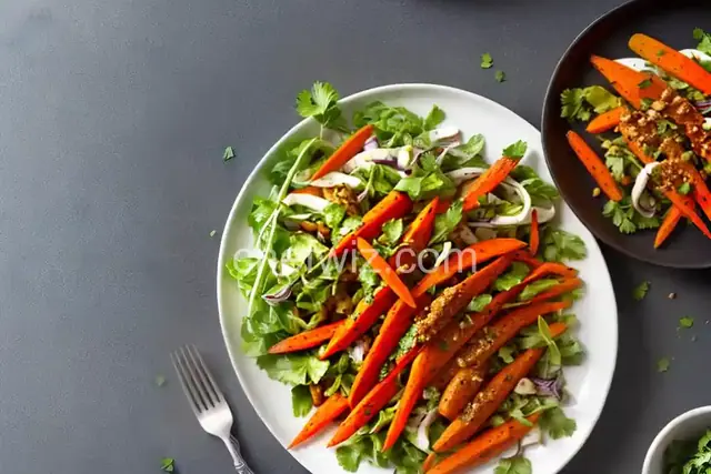 Shawarma-Spiced Carrots With Date and Herb Salad