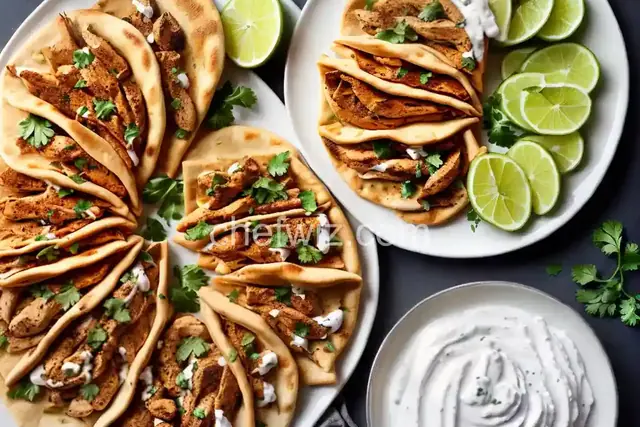 Shawarma-Spiced Chicken Pita with Tahini-Yogurt Sauce
