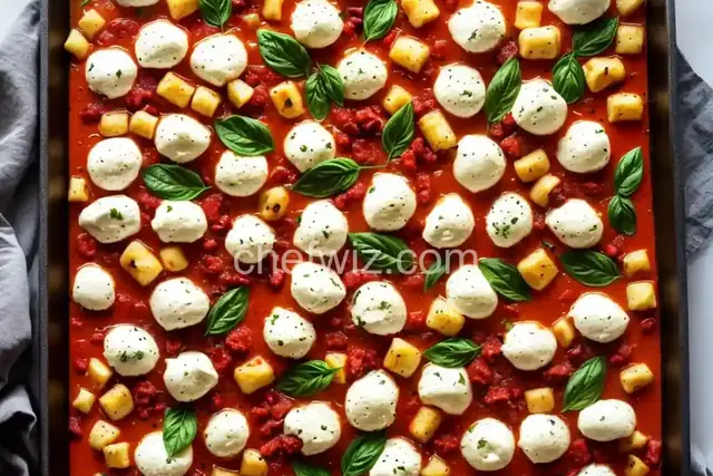 Sheet-Pan Burrata Caprese Gnocchi