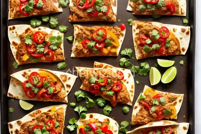 Sheet Pan Chicken Fajita Quesadillas
