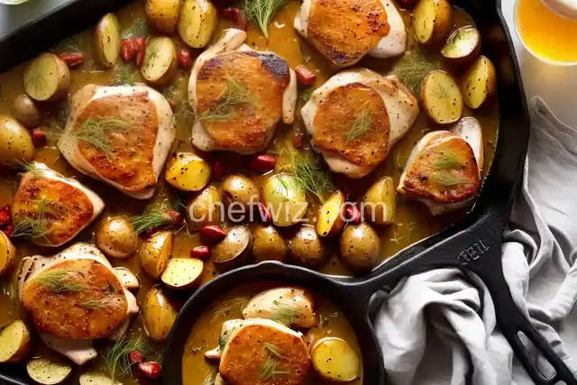 Sheet-Pan Chicken Thighs With Potatoes, Fennel, and Mustard-Beer Sauce Recipe