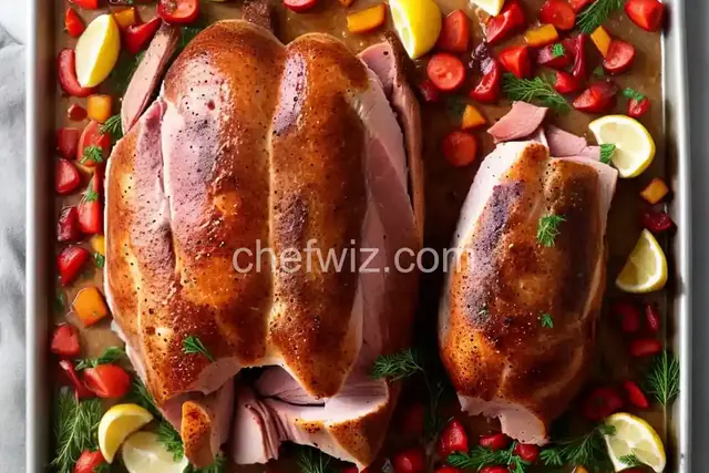 Sheet Pan Holiday Ham Dinner