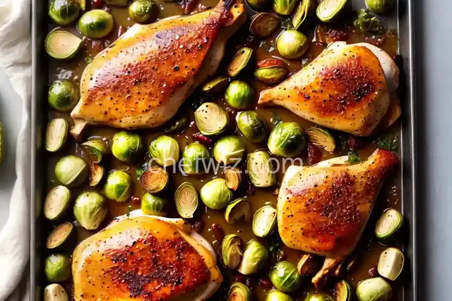 Sheet-Pan Lemon Chicken and Brussels Sprouts