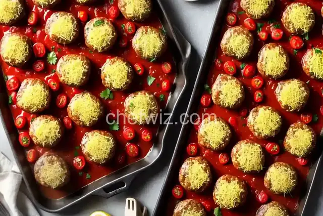 Sheet-Pan Meatballs With Burst Tomatoes and Parmesan Toast
