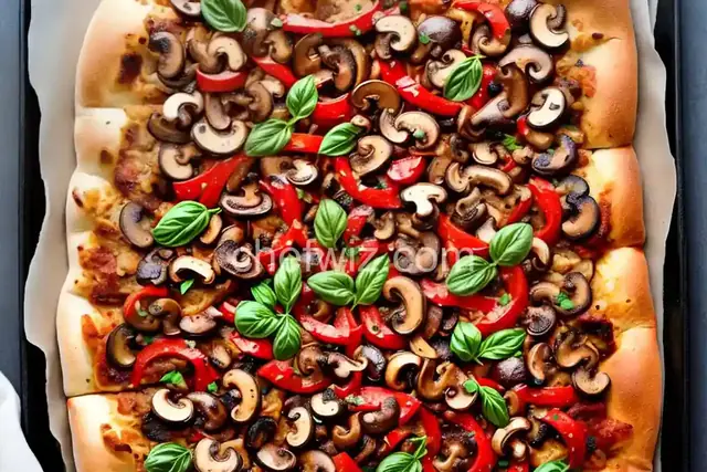 Sheet Pan Sausage and Mushroom Pizza