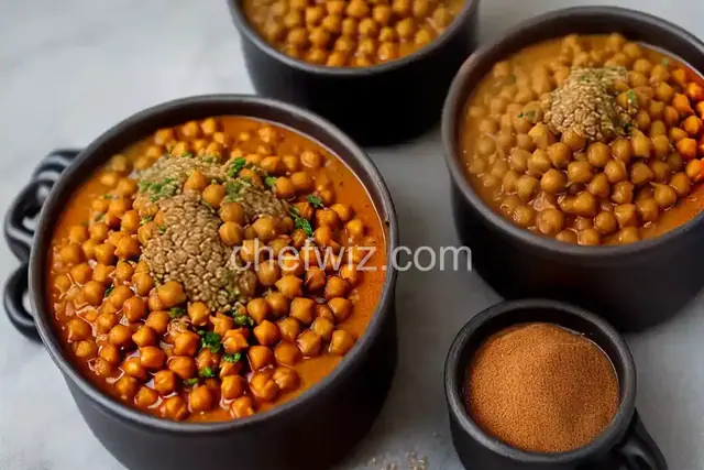 Shimbra Wat (Chickpeas With Spicy Flaxseed Paste)