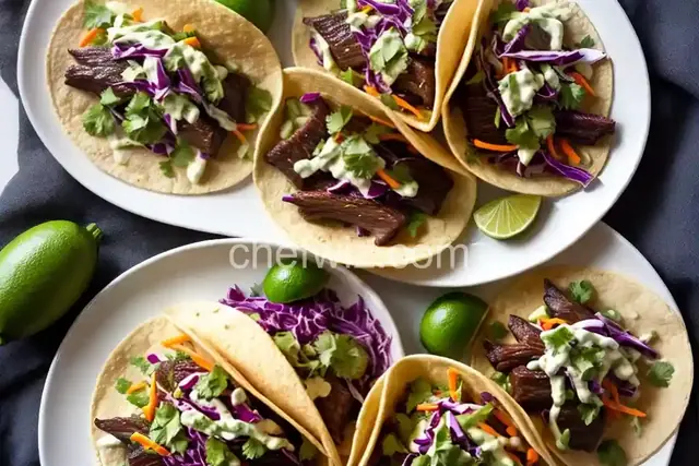 Short Rib Tacos With Cilantro-Lime Slaw