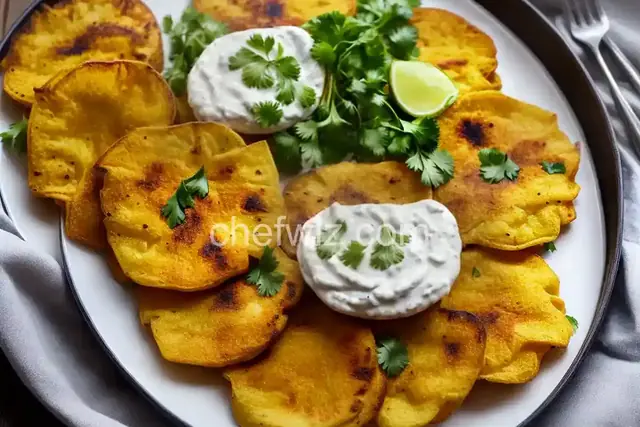 Shortcut Tostones with Garlic Sauce