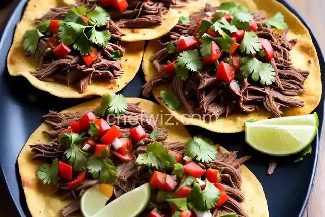 Shredded Beef Tostadas (Salpicon)
