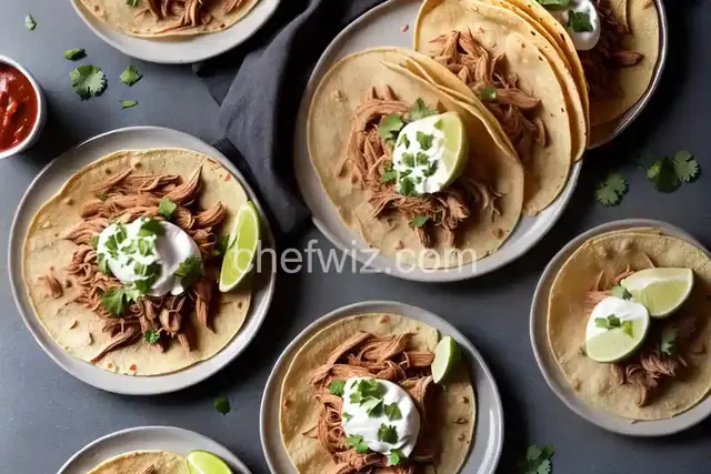 Shredded Chicken Birria Tacos