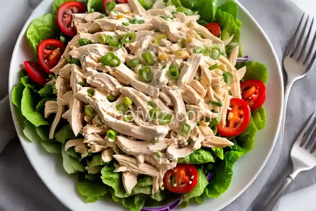 Shredded Chicken Salad With Creamy Miso Dressing