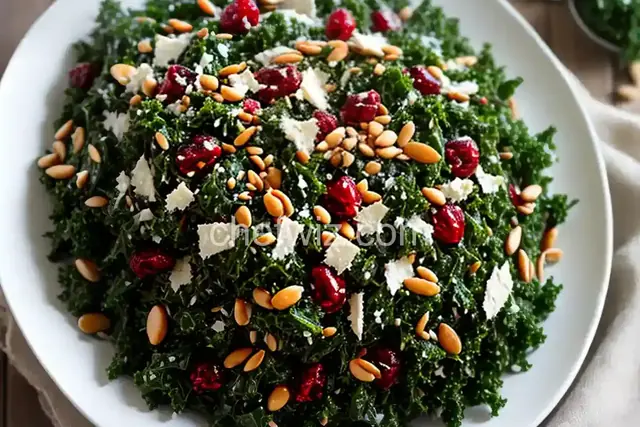 Shredded Kale Salad With Pine Nuts, Currants, and Parmesan Recipe