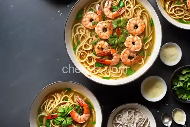 Shrimp Broth and Pasta